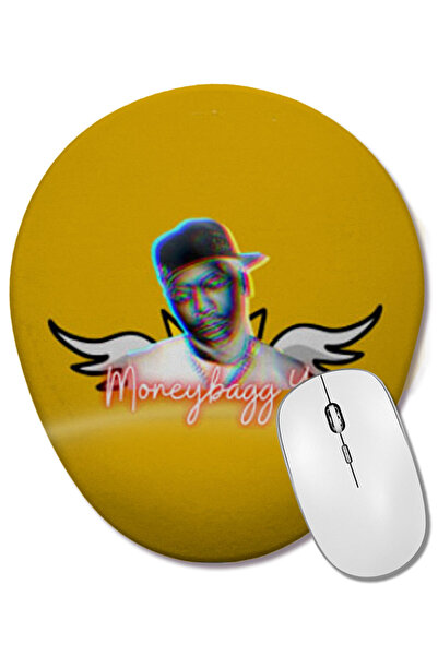 BASKI DÜNYASI Mouse Pad oval cu suport pentru încheietura mâinii Moneybagg Yo...