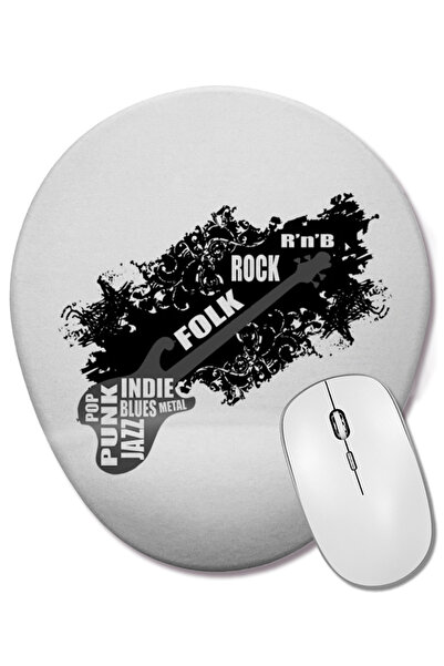 BASKI DÜNYASI Mouse Pad oval Bass Guitar Bass And Styles cu suport pentru înc...