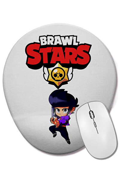 BASKI DÜNYASI Brawl Stars Bibi și Bull 02 Mouse Pad oval cu suport pentru înc...
