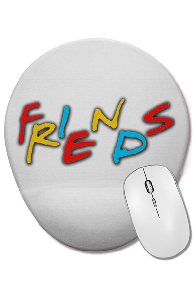 BASKI DÜNYASI Friends Oval Mouse Pad with Wrist Support
