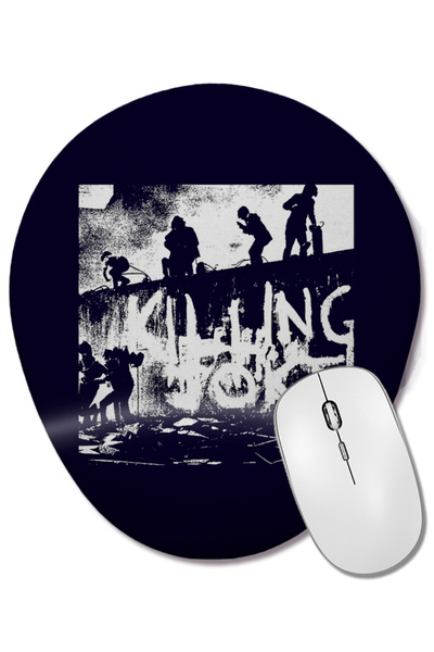 BASKI DÜNYASI Mouse Pad oval Killing Joke cu suport pentru încheietura mâinii