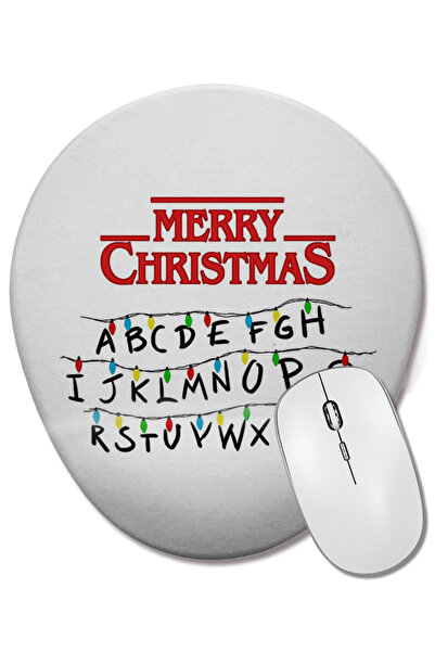 BASKI DÜNYASI Οβάλ ποντίκι με υποστήριξη καρπού Stranger Christmas