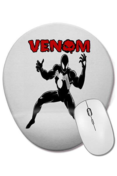 BASKI DÜNYASI Mouse Pad oval Venon spider cu suport pentru încheietura mâinii