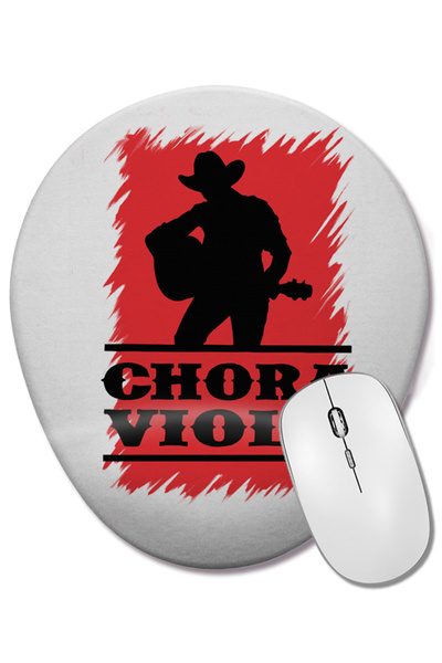 BASKI DÜNYASI Mouse Pad oval Chora Viola cu suport pentru încheietura mâinii