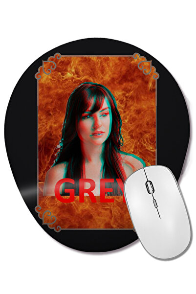 BASKI DÜNYASI Mouse Pad oval gri cu suport pentru încheietura mâinii