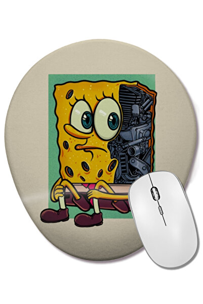 BASKI DÜNYASI Mecha Sponge Bob Squarepants Οβάλ ποντίκι με υποστήριξη καρπού