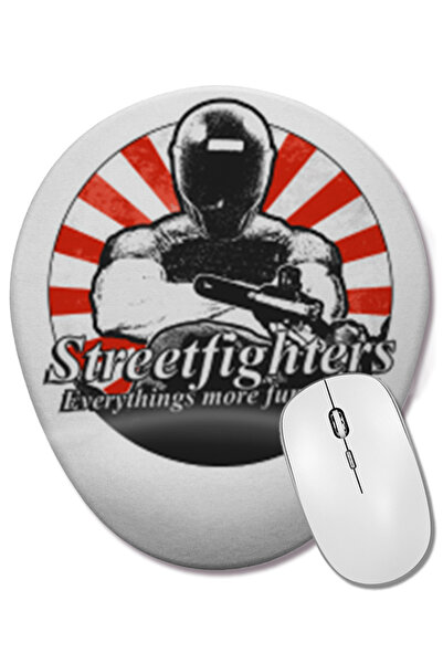 BASKI DÜNYASI Streetfighters Honda Naked Οβάλ ποντίκι με υποστήριξη καρπού