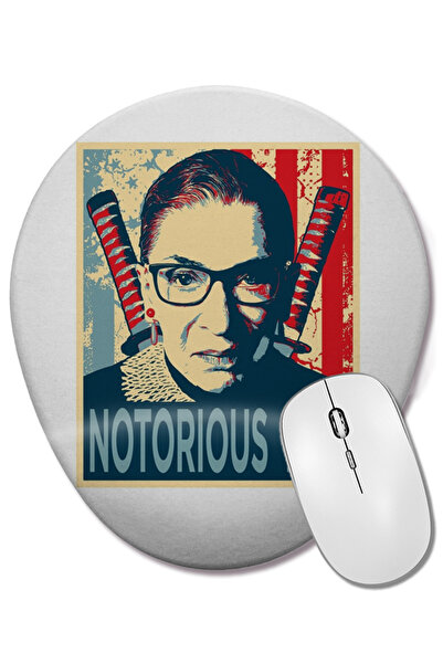 BASKI DÜNYASI Notorious RBG US Supreme Court Justice Mouse Pad oval cu suport...