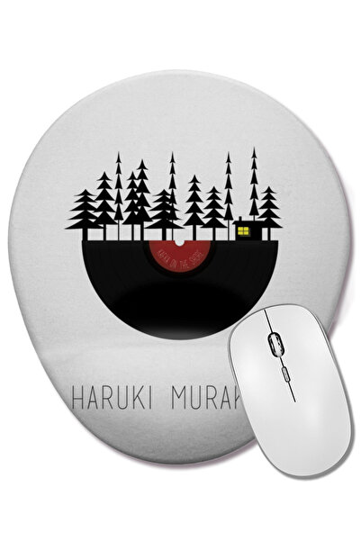 BASKI DÜNYASI Haruki Murakami, scriitor japonez, mouse pad oval cu suport pen...