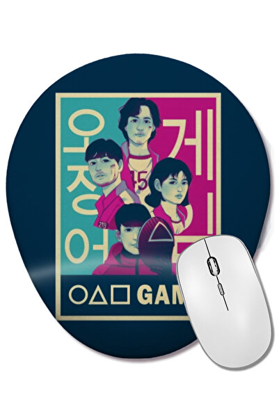 BASKI DÜNYASI Squid Game Korean Killer Game Hope Mouse Pad oval cu suport pen...