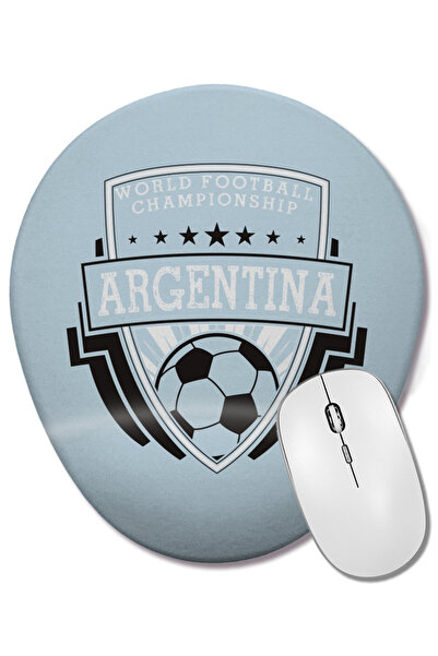 BASKI DÜNYASI Argentina Shield World Football Championship Mouse Pad oval cu ...
