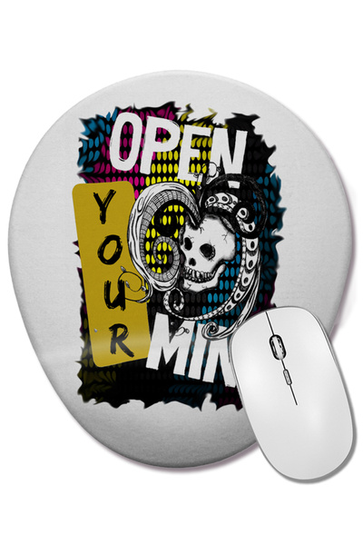 BASKI DÜNYASI Ανοιχτόχρωμο οβάλ ποντίκι με υποστήριξη καρπού