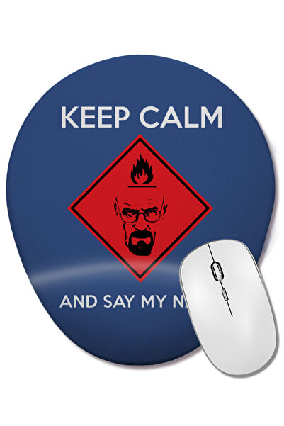BASKI DÜNYASI Păstrați calmul și spuneți-mi numele Breaking Bad Mouse Pad ova...