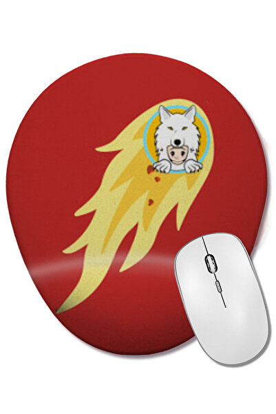 BASKI DÜNYASI Mouse Pad oval Baby Saitama Coin To The Moon cu suport pentru încheietura mâinii