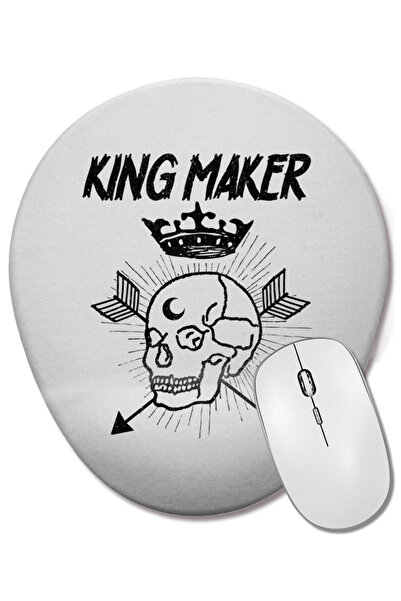 BASKI DÜNYASI Warrior Skull Crown King Maker Fantasy istorică Covoraș de mous...