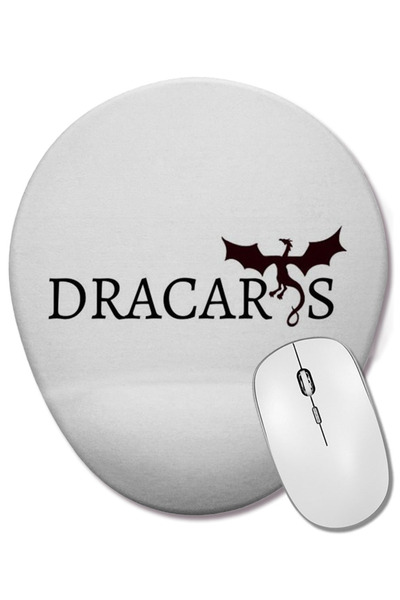 BASKI DÜNYASI Mouse Pad oval Dracarysb cu suport pentru încheietura mâinii