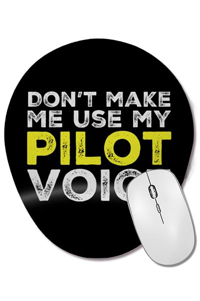 BASKI DÜNYASI Don'T Make Me Use My Lawyer Voice Oval Mouse Pad with Wrist Support