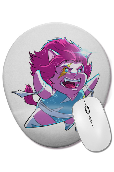 BASKI DÜNYASI Cat Spawrkles pisică Mouse Pad oval cu suport pentru încheietur...