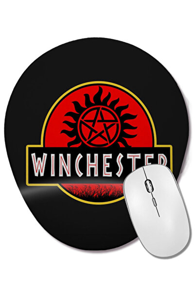 BASKI DÜNYASI Mouse Pad oval Supernatural Jurassic Park Winchester cu suport ...