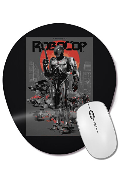 BASKI DÜNYASI Robocop 04 Mouse Pad oval cu suport pentru încheietura mâinii