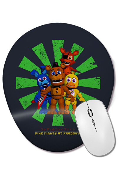 BASKI DÜNYASI Mouse Pad oval Five Nights At Freddys Around The Christmas Tree...