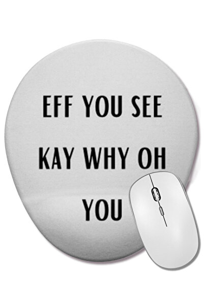 BASKI DÜNYASI Eff You See Kay Why Oh You YOGA LOVER Mouse Pad oval cu suport ...