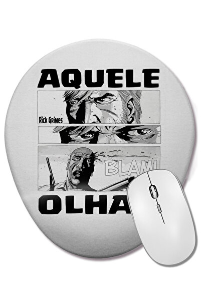 BASKI DÜNYASI Οβάλ ποντίκι με υποστήριξη καρπού Rick Grimes 02