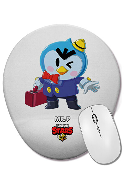 BASKI DÜNYASI Brawl Stars Mr.P Οβάλ ποντίκι με οπίσθια υποστήριξη καρπού