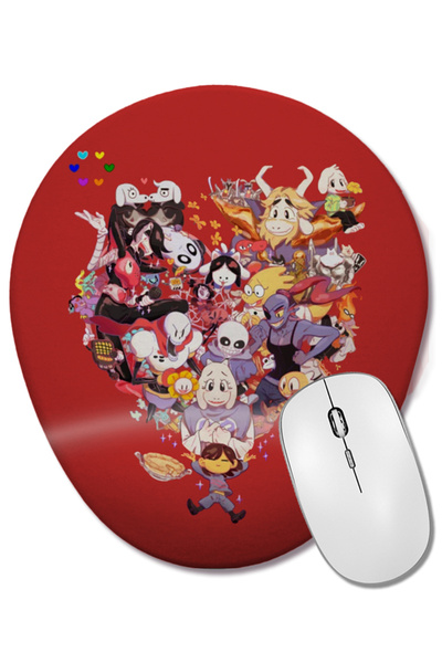 BASKI DÜNYASI Mouse Pad oval Undertale Friends Toby Fox cu suport pentru înch...