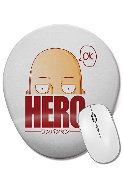 BASKI DÜNYASI Mouse Pad oval One Punch Man cu suport pentru încheietura mâinii