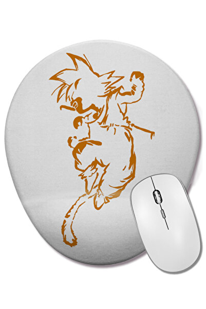 BASKI DÜNYASI Mouse Pad oval GokuDragon Ball cu suport pentru încheietura mâinii
