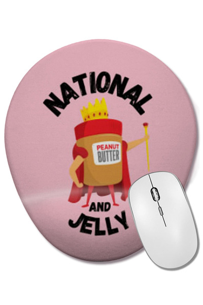BASKI DÜNYASI Tampă de mouse ovală pentru ziua națională a untului de arahide...