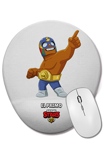 BASKI DÜNYASI Brawl Stars El Primo Mouse Pad oval cu suport pentru încheietura mâinii