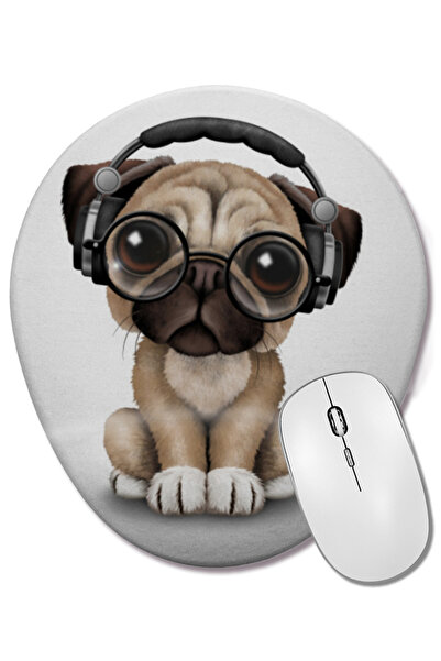 BASKI DÜNYASI Mouse Pad oval cu suport pentru încheietura mâinii, cu câinele ...