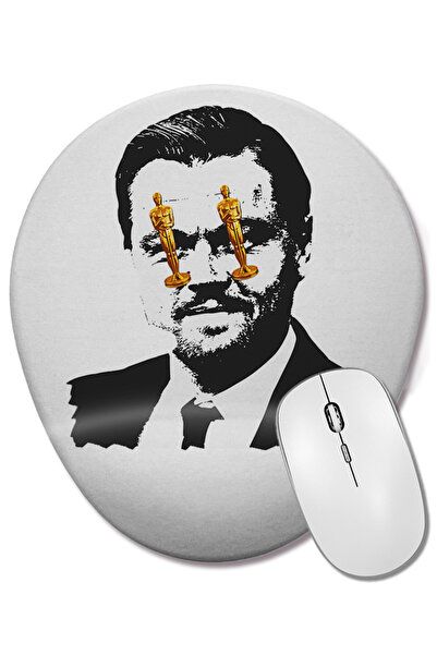 BASKI DÜNYASI Oscar se adresează lui Leonardo Di Caprio Mouse Pad oval cu sup...