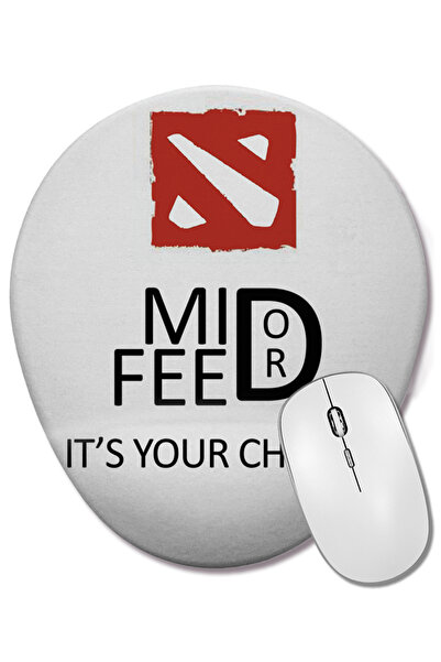 BASKI DÜNYASI Mouse Pad oval Dota 2 Mid Or Feed cu suport pentru încheietura mâinii