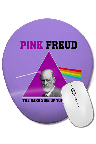 BASKI DÜNYASI Mouse Pad oval cu suport pentru încheietura mâinii Pink Freud D...