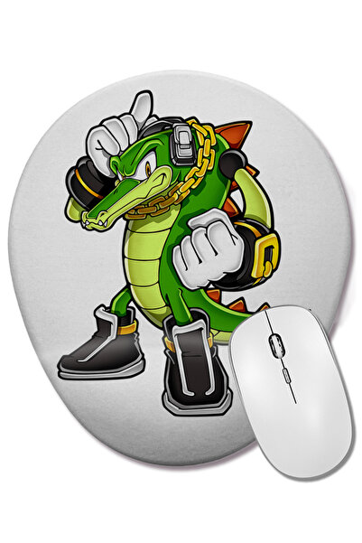 BASKI DÜNYASI Οβάλ ποντίκι με υποστήριξη καρπού Gator Crocodile 02