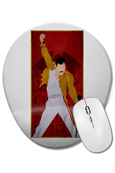 BASKI DÜNYASI Ο Φρέντι Μερκυρί 14 έχει οβάλ πλακάκι ποντικιού με στήριγμα καρπού