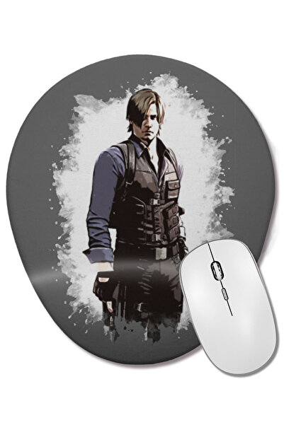 BASKI DÜNYASI A Tribute to Leon Kennedy Onesie Mouse Pad oval cu suport pentr...