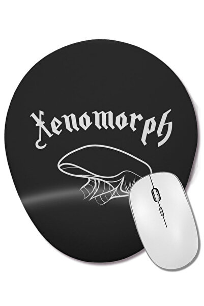 BASKI DÜNYASI Mouse Pad oval Xenomorph Outline Side Profile Alien cu suport p...