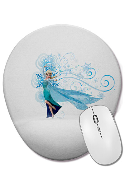 BASKI DÜNYASI Mouse Pad oval Elsa Kristoff Anna Olaf cu suport pentru încheie...