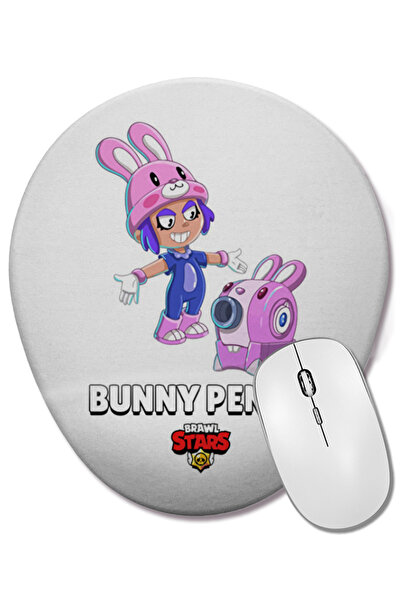 BASKI DÜNYASI Mouse Pad oval Brawl Stars Bunny Penny cu suport pentru încheie...