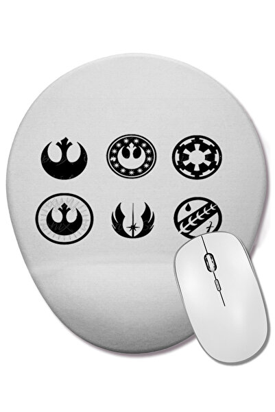 BASKI DÜNYASI Οβάλ ποντίκι ποντικοπολιτείας με σύμβολο Jedi Star Wars με στήρ...