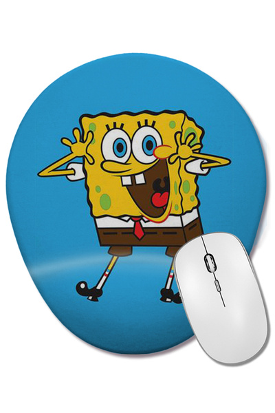 BASKI DÜNYASI Σφουγγαρόμπομπ Σφουγγαρόμπο 05 Οβάλ ποντίκι με υποστήριξη καρπού