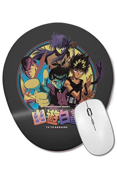 BASKI DÜNYASI Yu Yu Hakusho Mouse Pad oval cu suport pentru încheietura mâinii
