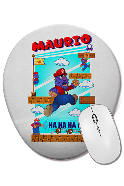 BASKI DÜNYASI Mouse Pad oval Maurio cu suport pentru încheietura mâinii