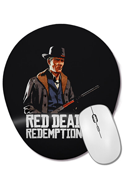 BASKI DÜNYASI Red Dead Redemption 2 John Marston Mouse Pad oval cu suport pentru încheietura mâinii