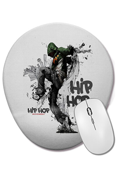 BASKI DÜNYASI Mouse Pad oval cu suport pentru încheietura mâinii Hip Hop