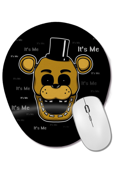 BASKI DÜNYASI Five Nights At Freddy's It's Me Golden Freddy 03 Bilek Destekli Oval Mouse Pad